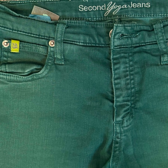 Second Yoga Jeans “Jeggings” - Forest Green; size 25 - Picture 1 of 3